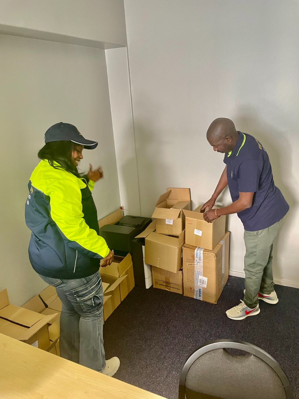 Afripart Sourcing staff at the office